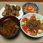 鶏の照り焼きの献立