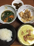 カレー風味のクリームシチューの献立