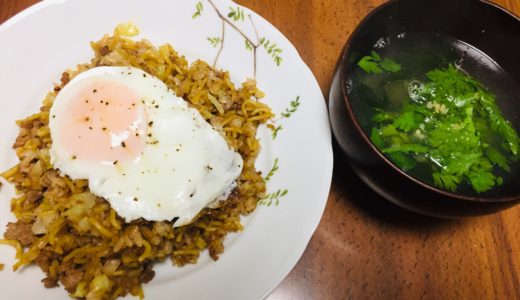 焼きそば3人前 余った一人分でそばめし