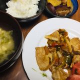 豚肉と野菜の焼肉のたれ炒めの献立