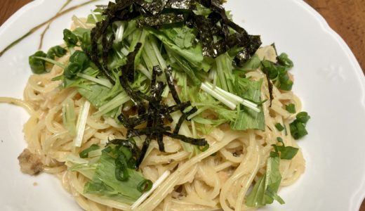 在宅勤務ランチ　明太子パスタ