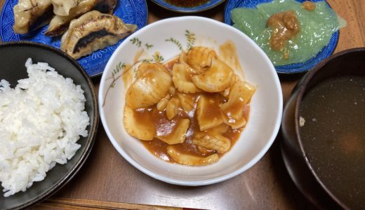 イカチリと餃子の中華献立