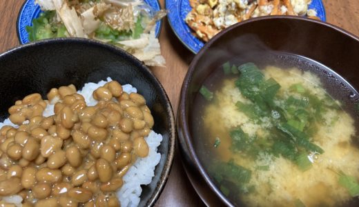 在宅勤務ランチ　人参シリシリとゴーヤのお浸し定食風