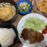 豚コマ肉で作るとんかつの献立