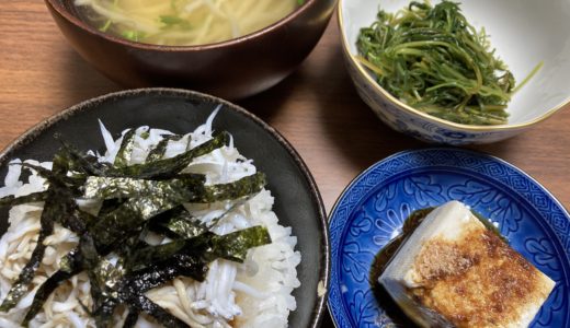 在宅勤務ランチ　しらす丼