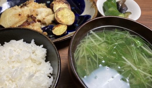 一汁三菜も簡単な焼き魚定食