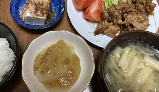 豚肉の生姜焼き定食風献立