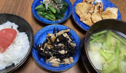 鶏むね肉の塩麹焼きの献立