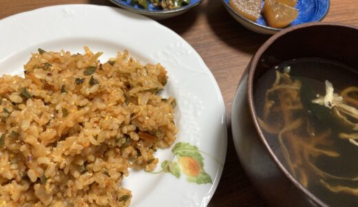 乾物だけでも作る中華スープとニラ醤油を使ったキムチチャーハン