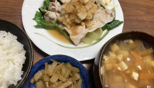 大根おろしダイエット　手作りポン酢と大根おろしで豚しゃぶ
