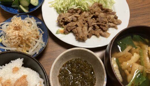 豚肉の生姜焼きの献立