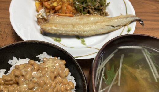 飛び魚の塩焼きと作り置きおかずでワンプレートランチ