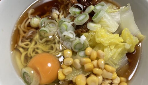 喜多方ラーメンにも白菜をトッピング