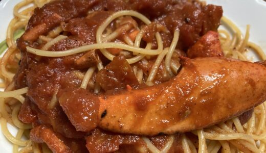 ピカールのロブスターでトマトパスタ