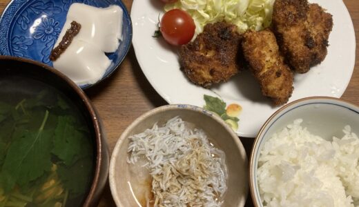 ヒレカツ定食風献立