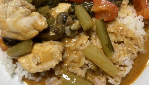 野沢菜漬けの意外なアレンジ　カルディパネーンカレーの具にしたら想像以上に合いました