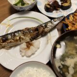 さんまの塩焼き定食風献立