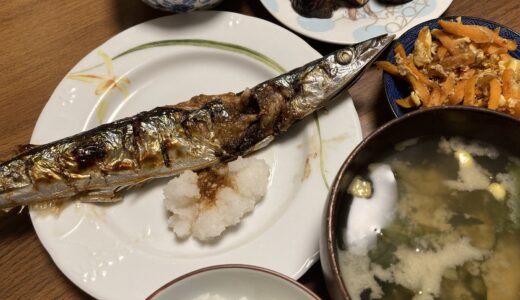 さんまの塩焼き定食風献立