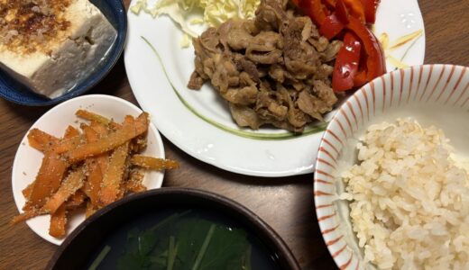 豚肉の生姜焼きの献立